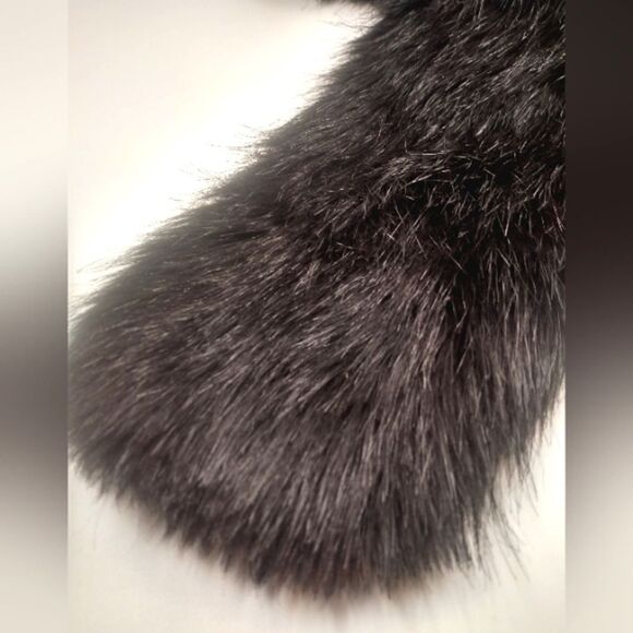 Faux Fur Mink  Long Winter Scarf with Satin Lining Vintage - Picture 16 of 16